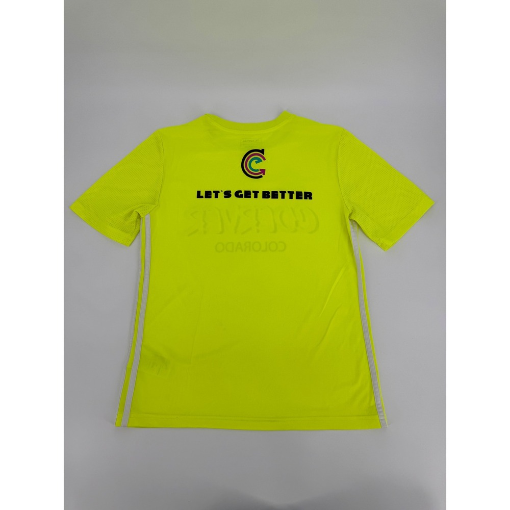 Adidas Coerver Colorado Kids Soccer Jersey Neon Yellow Size Large 13-14Y - Picture 5 of 10